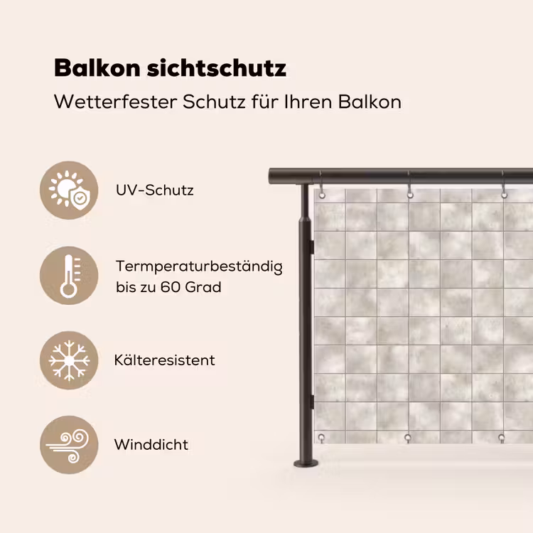 Tegels - Natuurlijk - Grijs Balkonbeschermer Duitsland klein 596 -specs