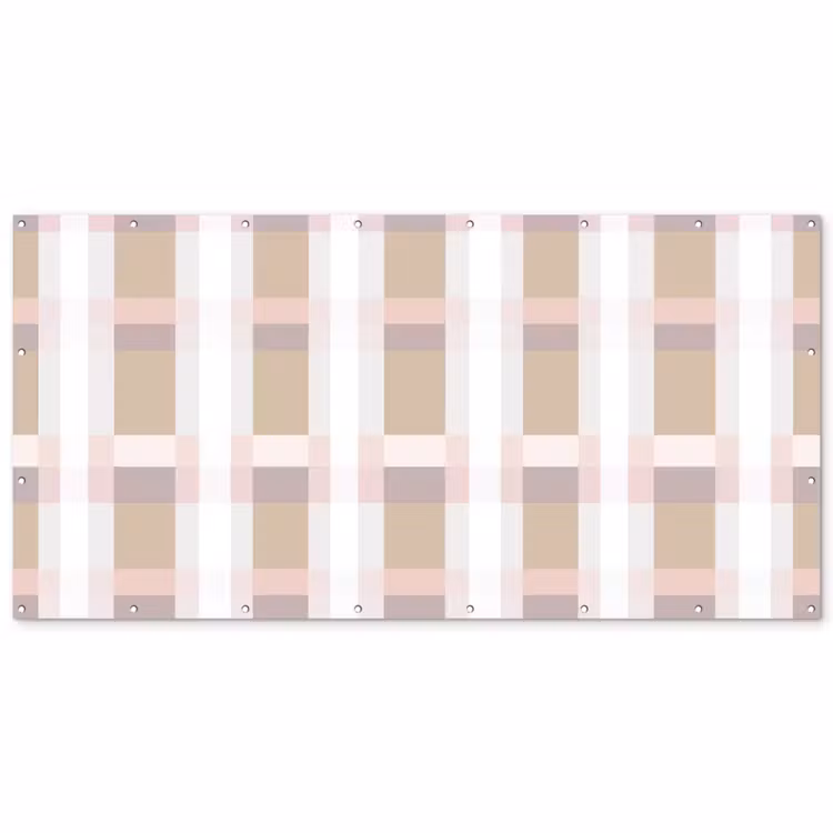 Ruitpatroon - Aardetinten - Minimalistisch Balkonbeschermer Duitsland klein 596 -zz_3d