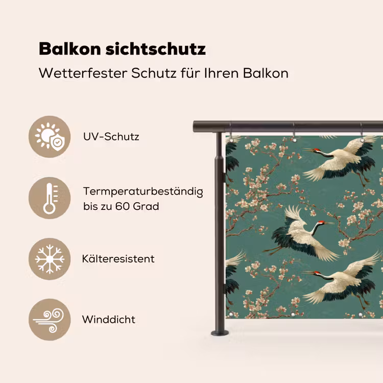 Kersenbloesem - Kraamvogels - Groen Balkonbeschermer Duitsland klein 596 -specs
