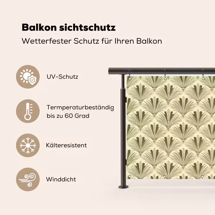 Klassiek - Waaier - Groen Balkonbeschermer Duitsland klein 596 -specs
