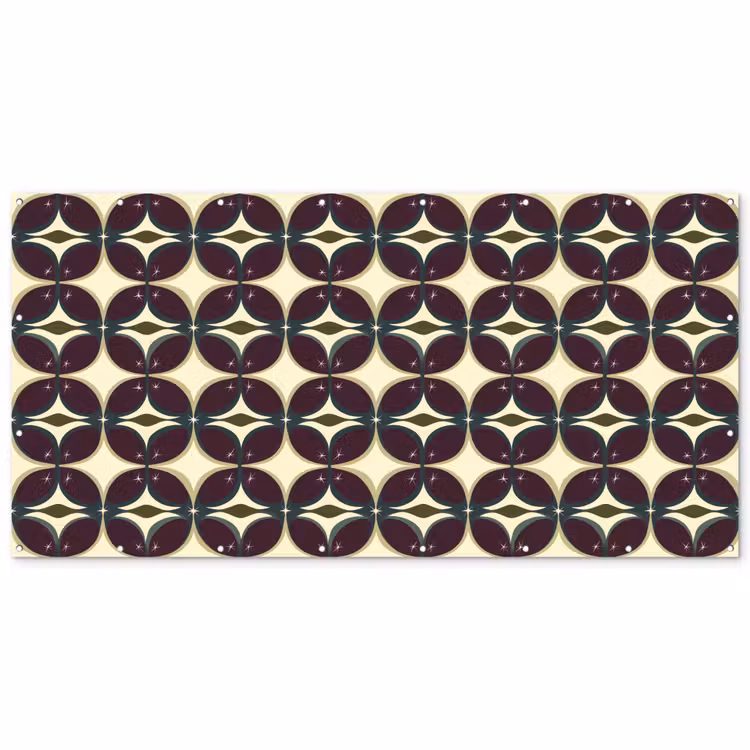 Cirkel - Retro - Kleurrijk Balkonbeschermer Duitsland klein 596 -zz_3d