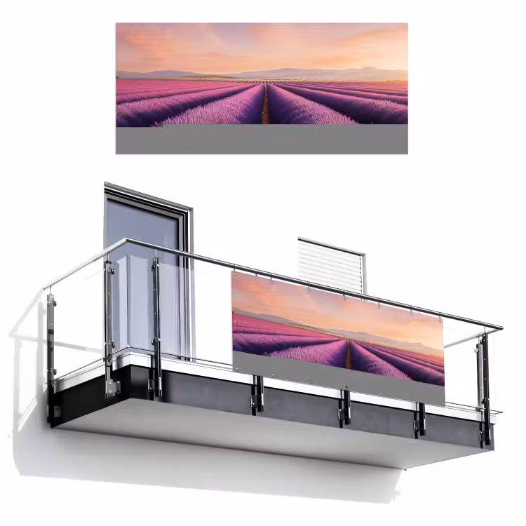 Lavendelveld - Zonsondergang - Paars - Bloemen Balkonbeschermer Duitsland klein -3d