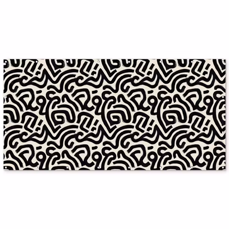Modern - Abstract - Zwart Balkonbeschermer Duitsland klein 596 -zz_3d