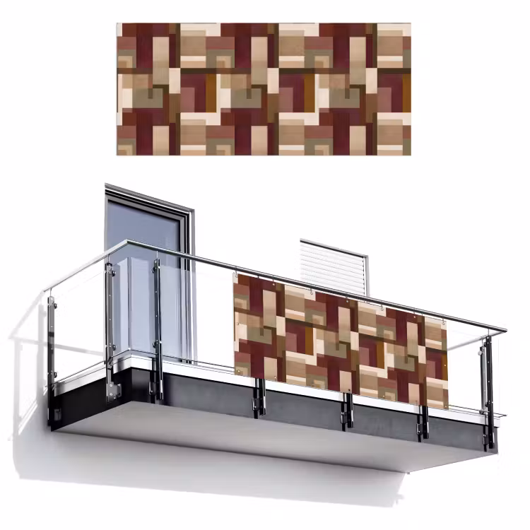 Modern - Geometrie - Kleurrijk Balkonbeschermer Duitsland klein 596 -3d