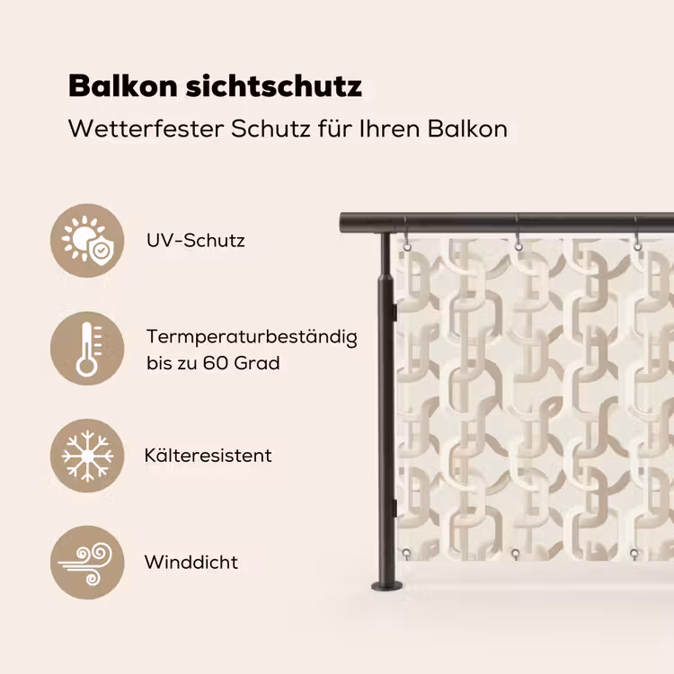 Motief - Abstract - Beige Balkonbeschermer Duitsland klein 596 -specs