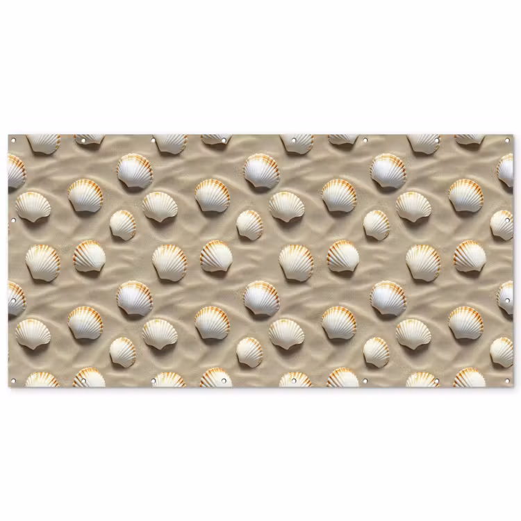 Schelpen - Zand - Maritiem Balkonbeschermer Duitsland klein 596 -zz_3d