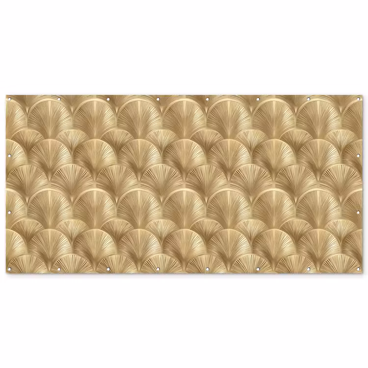 Patroon - Waaier - Goud Balkonbeschermer Duitsland klein 596 -zz_3d