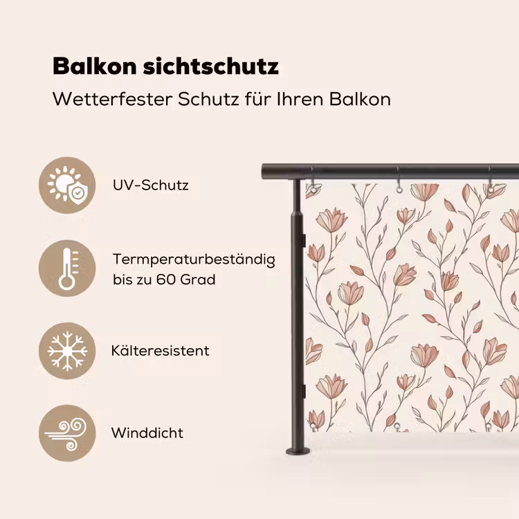 Patroon - Klassiek - Roze Balkonbeschermer Duitsland klein 596 -specs