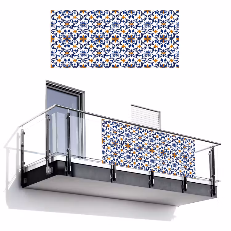 Patroon - Modern - Kleurrijk Balkonbeschermer Duitsland klein 596 -3d