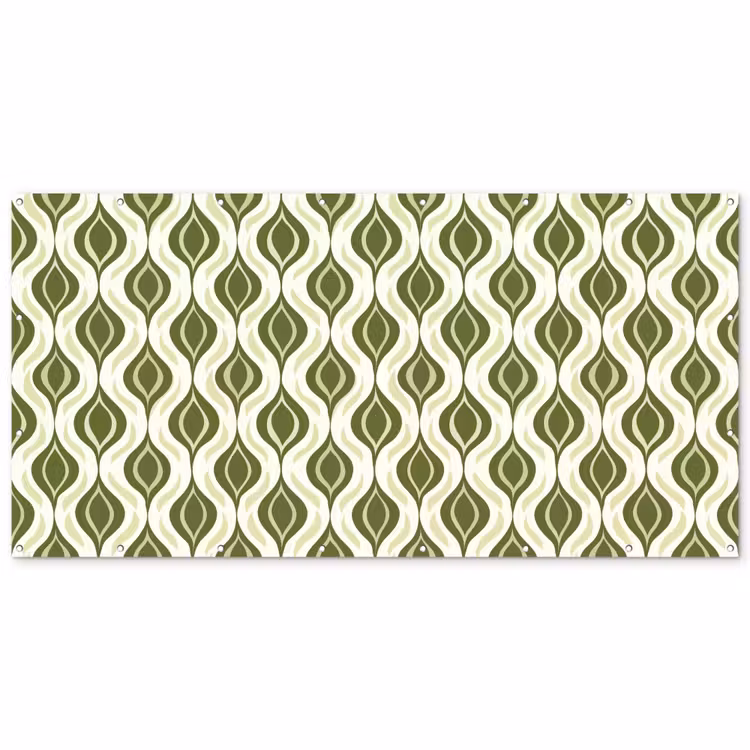 Patroon - Retro - Groen Balkonbeschermer Duitsland klein 596 -zz_3d