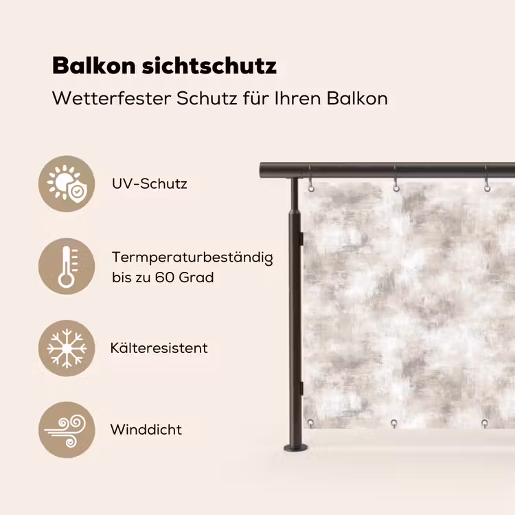 Organisch - Patroon - Gemêleerd Balkonbeschermer Duitsland klein 596 -specs