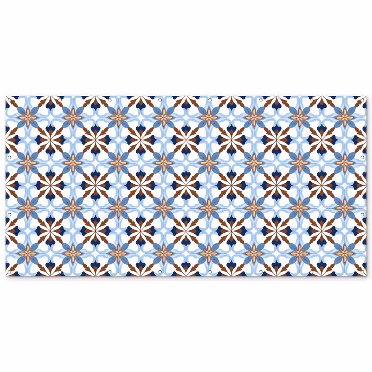 Ornament - Tegel - Kleurrijk Balkonbeschermer Duitsland klein 596 -zz_3d