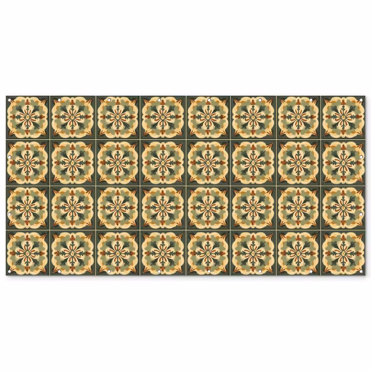 Ornament - Patroon - Groen Balkonbeschermer Duitsland klein 596 -zz_3d
