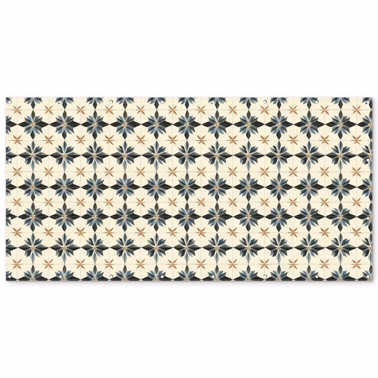 Sierlijk - Ornament - Blauw Balkonbeschermer Duitsland klein 596 -zz_3d