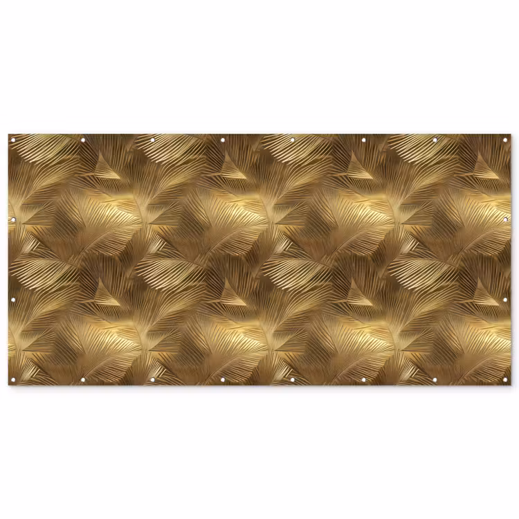 Palm - Waaier - Goud Balkonbeschermer Duitsland klein 596 -zz_3d