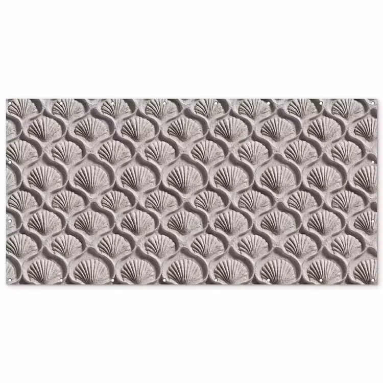 Zand - Schelpenvorm - Grijs Balkonbeschermer Duitsland klein 596 -zz_3d