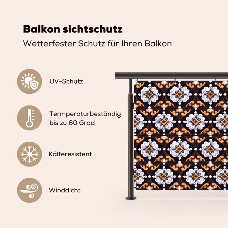 traditioneel - Element - Kleurrijk Balkonbeschermer Duitsland klein 596 -specs