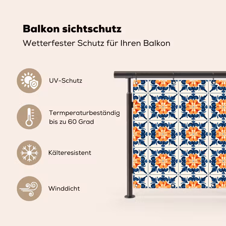 Traditioneel - Tegel - Oranje Balkonbeschermer Duitsland klein 596 -specs