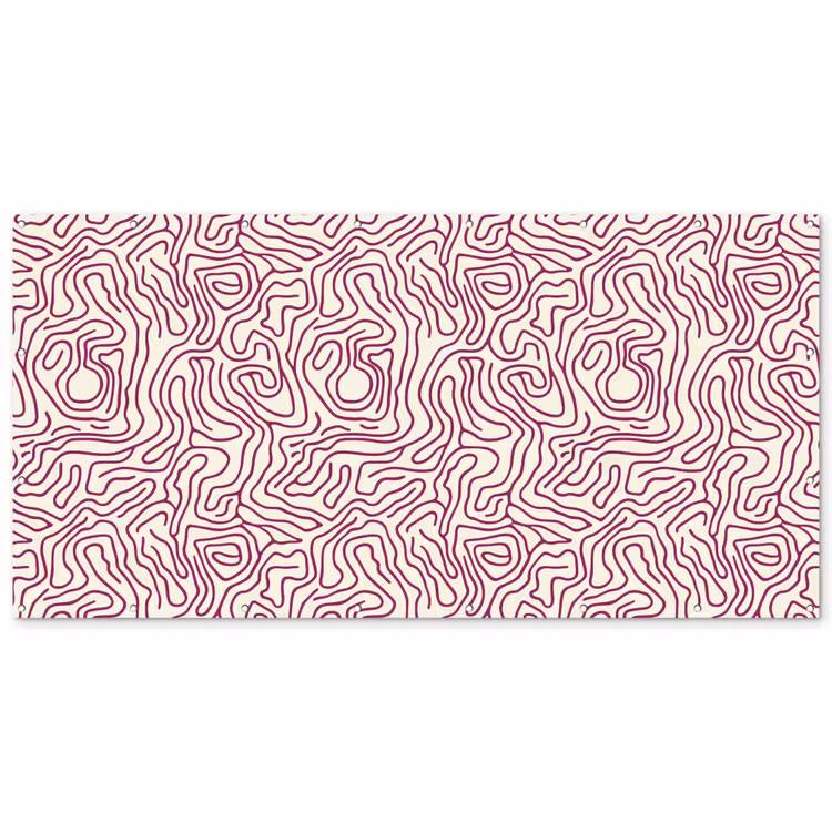Kronkelende lijn - Magenta - Crème Balkonbeschermer Duitsland klein 596 -zz_3d
