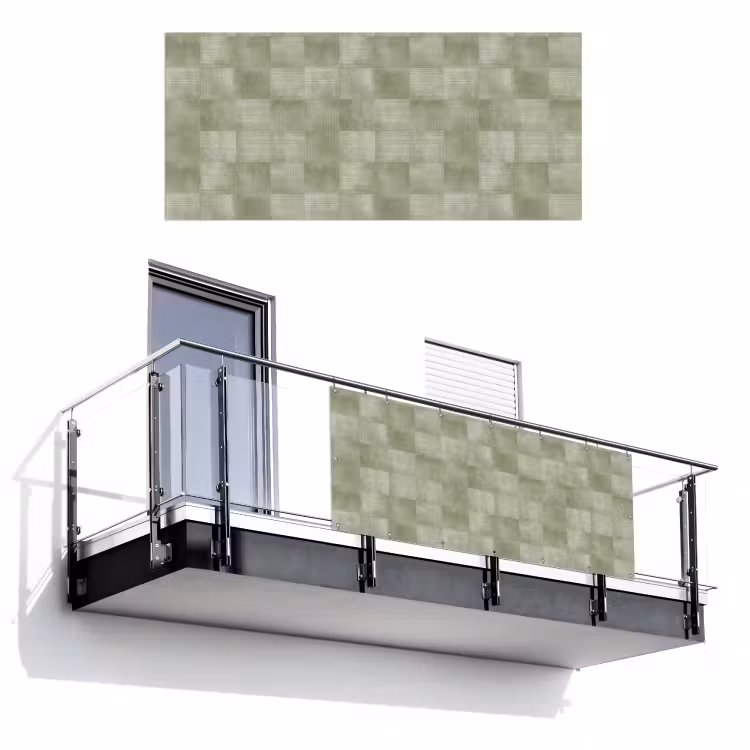Vlakken - Rustiek - Groen Balkonbeschermer Duitsland klein 596 -3d