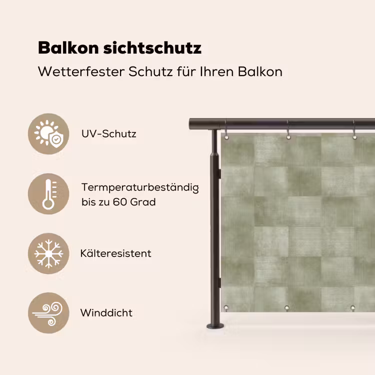 Vlakken - Rustiek - Groen Balkonbeschermer Duitsland klein 596 -specs