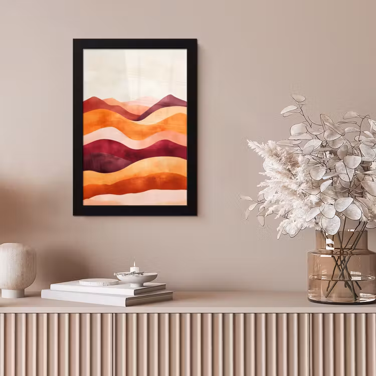 Abstract - Landschap - Golven fotolijst zwart zonder passe partout klein -sfeer5