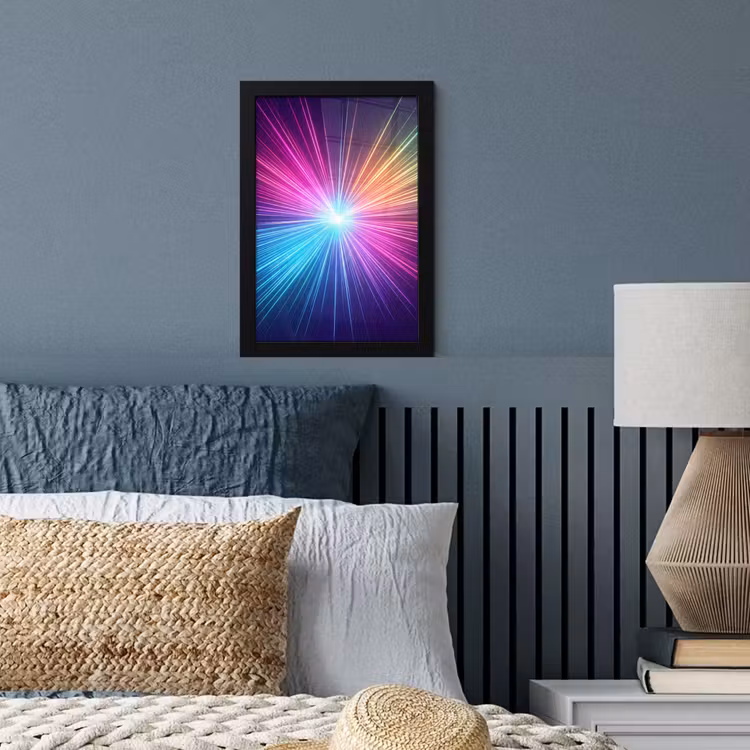 Abstract - Light - Burst - Modern - Colorful fotolijst zwart zonder passe partout klein -sfeer3