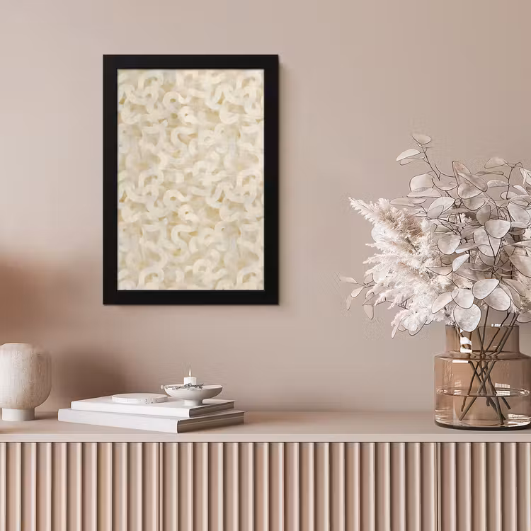 Abstract - Lijnen - Beige fotolijst zwart zonder passe partout klein 224 -sfeer5