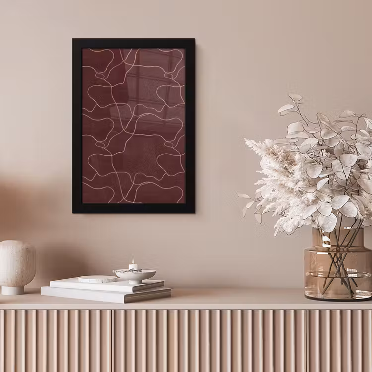 Abstract - Modern - Bruin fotolijst zwart zonder passe partout klein 224 -sfeer5