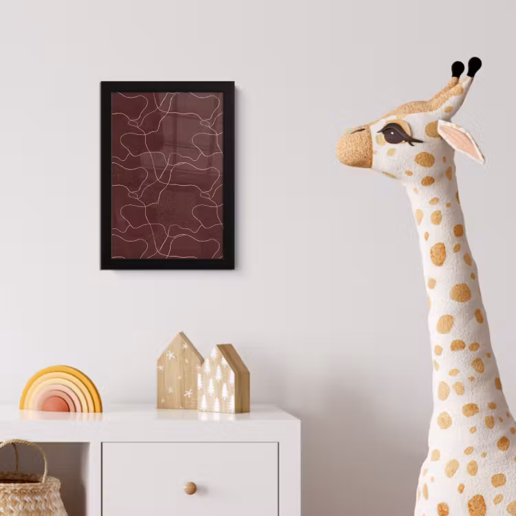 Abstract - Modern - Bruin fotolijst zwart zonder passe partout klein 224 -usfeer4_kinderkamer