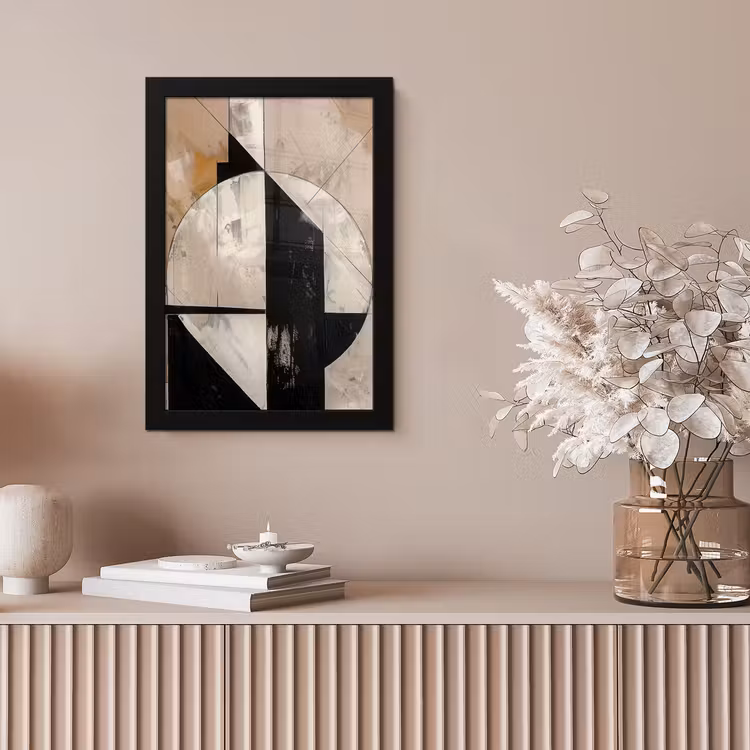Abstract - Modern - Geometrisch - Pastel fotolijst zwart zonder passe partout klein -sfeer5