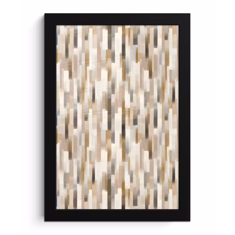 Abstract - Patroon - Kwaststreken fotolijst zwart zonder passe partout klein 224 -3d