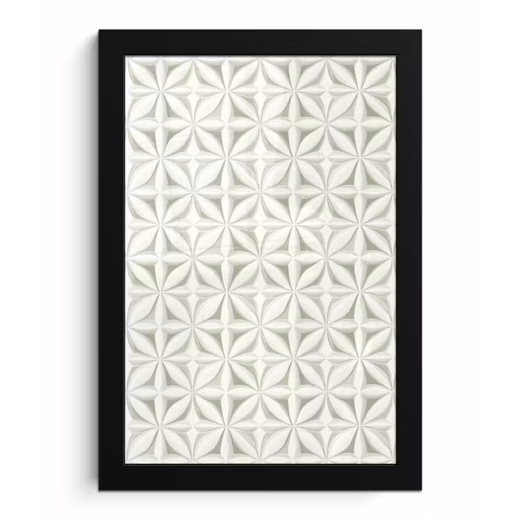 Abstract - Structuur - Grijs - Wit fotolijst zwart zonder passe partout klein 224 -3d