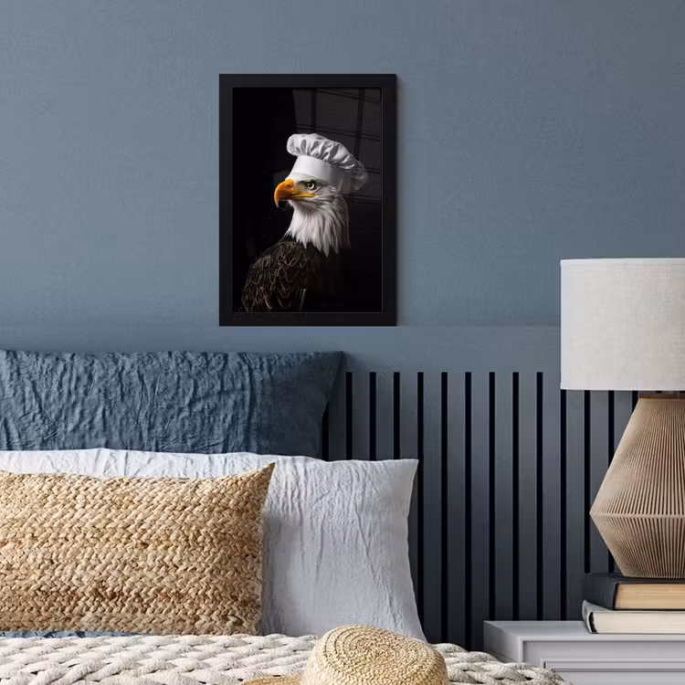 Arend -Amerika - Koksmuts - Vogel - Stoer fotolijst zwart zonder passe partout klein -sfeer3