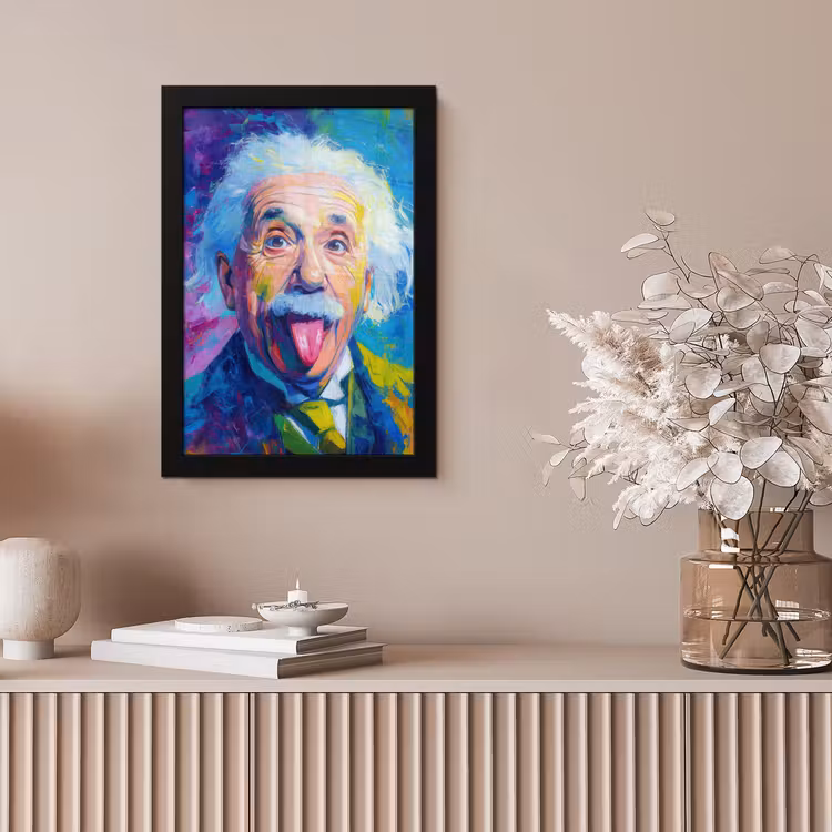 Oude man - Expressief - Kleurrijk fotolijst zwart zonder passe partout klein -sfeer5