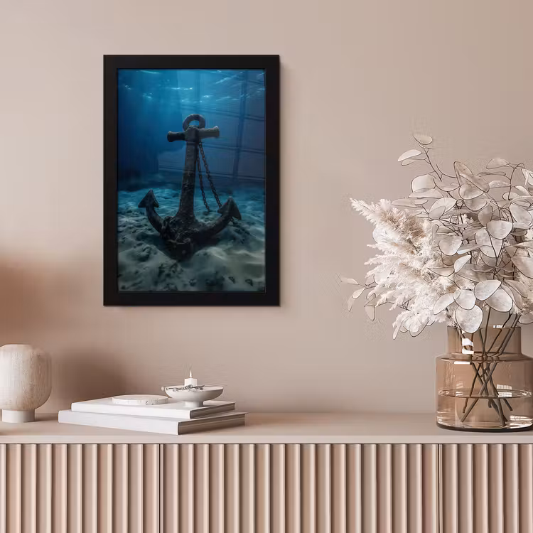 Anker - Ijzer - Zeebodem - Zand fotolijst zwart zonder passe partout klein -sfeer5