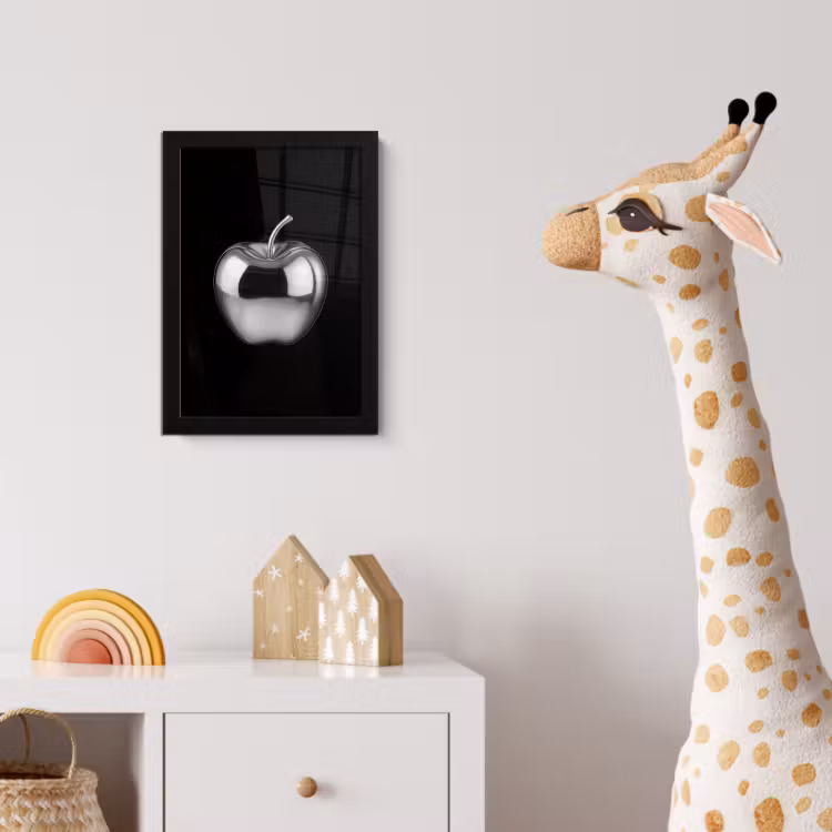 Appel - Metallic - Symmetrisch fotolijst zwart zonder passe partout klein -usfeer4_kinderkamer