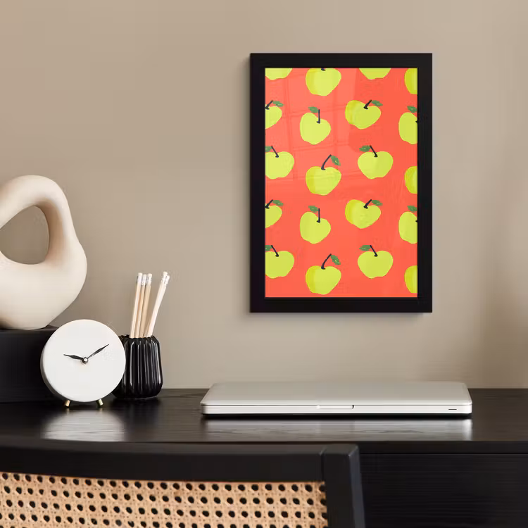 Appels - Modern - Groen fotolijst zwart zonder passe partout klein 224 -sfeer1