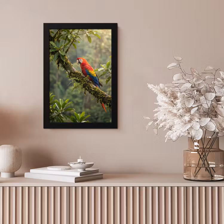 Ara - Jungle - Rood fotolijst zwart zonder passe partout klein -sfeer5