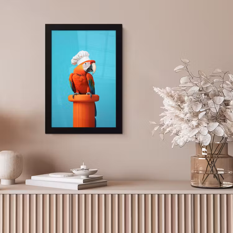 Ara - Koksmuts - Sokkel - Grappig fotolijst zwart zonder passe partout klein -sfeer5