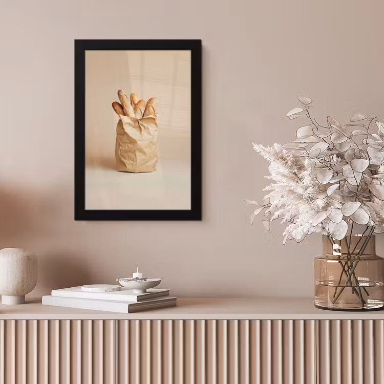 Baguette - Brood - Stokbrood - Beige fotolijst zwart zonder passe partout klein -sfeer5