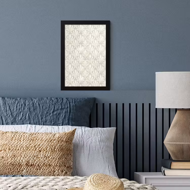 Barok - Patroon - Beige fotolijst zwart zonder passe partout klein 224 -sfeer3