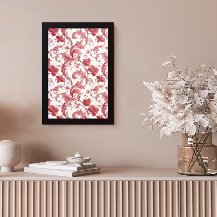 Barok - Patroon - Rood fotolijst zwart zonder passe partout klein 224 -sfeer5