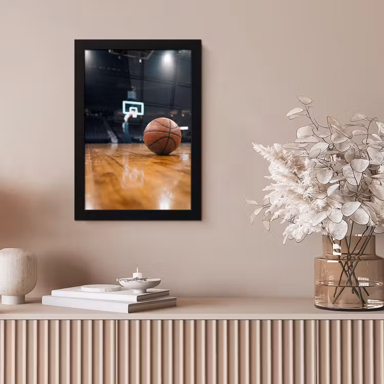 Basketbal - Arena - Sport fotolijst zwart zonder passe partout klein -sfeer5