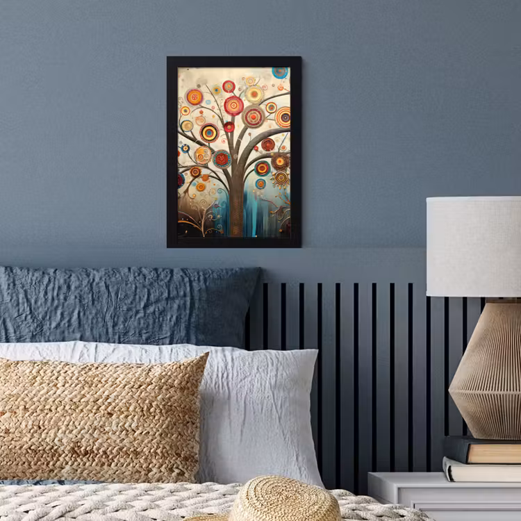 Boom - Tree of life - Kleur fotolijst zwart zonder passe partout klein -sfeer3