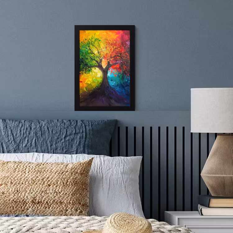 Boom - Kleurrijk - Modern - Abstract fotolijst zwart zonder passe partout klein -sfeer3