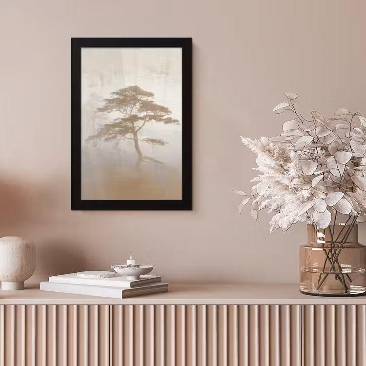 Boom - Oosterse stijl - Landschap fotolijst zwart zonder passe partout klein -sfeer5