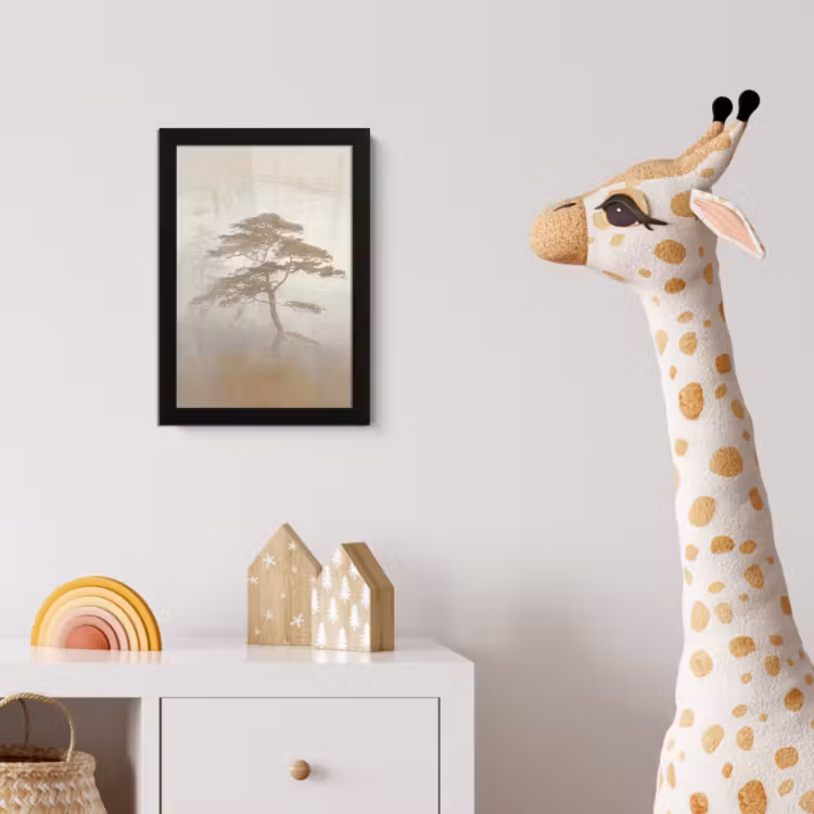 Boom - Oosterse stijl - Landschap fotolijst zwart zonder passe partout klein -usfeer4_kinderkamer