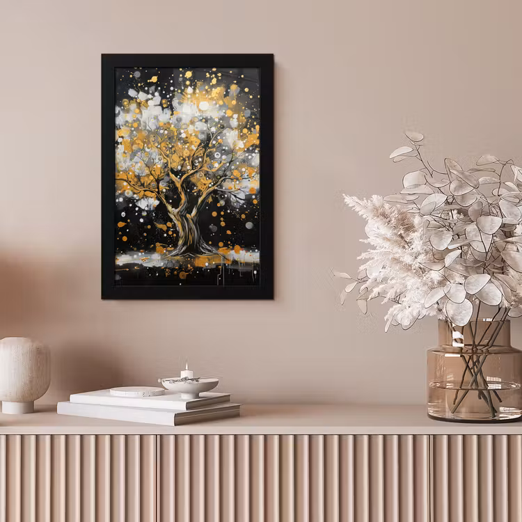 Boom - Zwart - Goud - Wit - Modern fotolijst zwart zonder passe partout klein -sfeer5