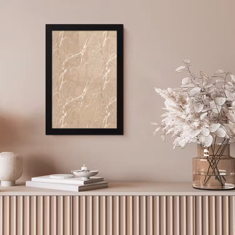 Beige - Marmer - Organisch - Wit fotolijst zwart zonder passe partout klein 224 -sfeer5